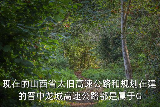現在的山西省太舊高速公路和規劃在建的晉中龍城高速公路都是屬于G