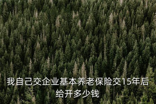 我自己交企業基本養老保險交15年后給開多少錢