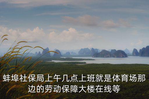 蚌埠社保局，蚌埠社保局上午幾點上班就是體育場那邊的勞動保障大樓在線等