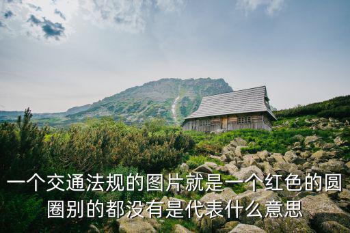 一個交通法規的圖片就是一個紅色的圓圈別的都沒有是代表什么意思