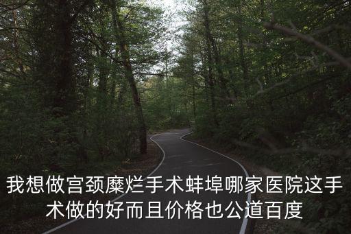 我想做宮頸糜爛手術蚌埠哪家醫院這手術做的好而且價格也公道百度