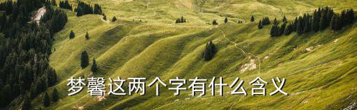 夢馨這兩個字有什么含義