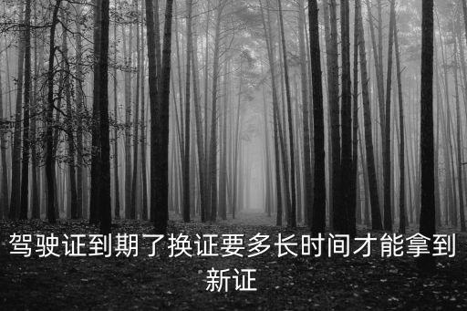 駕駛證到期了換證要多長時間才能拿到新證