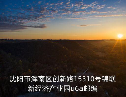 沈陽市渾南區創新路15310號錦聯新經濟產業園u6a郵編