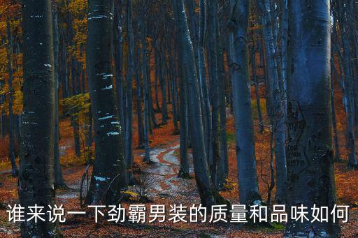 勁霸男裝，勁霸男裝都有什么產(chǎn)品