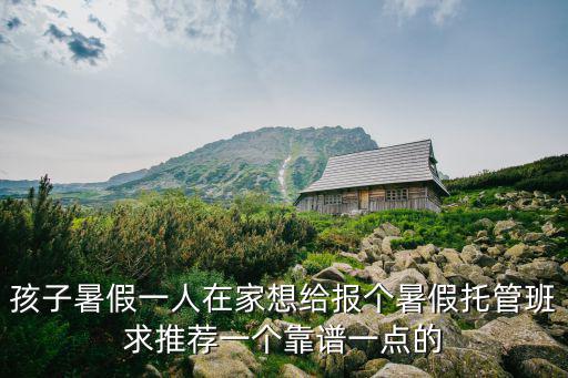 孩子暑假一人在家想給報個暑假托管班求推薦一個靠譜一點的