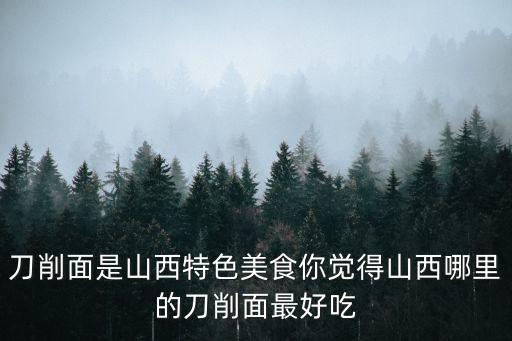 刀削面是山西特色美食你覺得山西哪里的刀削面最好吃