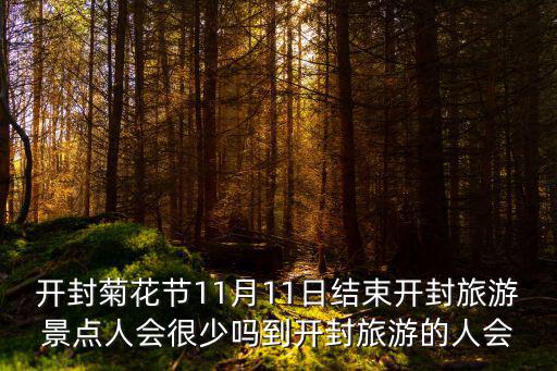 開封菊花節11月11日結束開封旅游景點人會很少嗎到開封旅游的人會