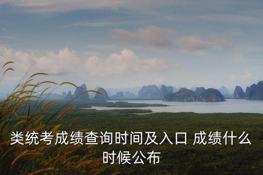 類統考成績查詢時間及入口 成績什么時候公布