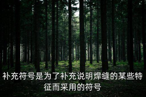 補(bǔ)充符號是為了補(bǔ)充說明焊縫的某些特征而采用的符號