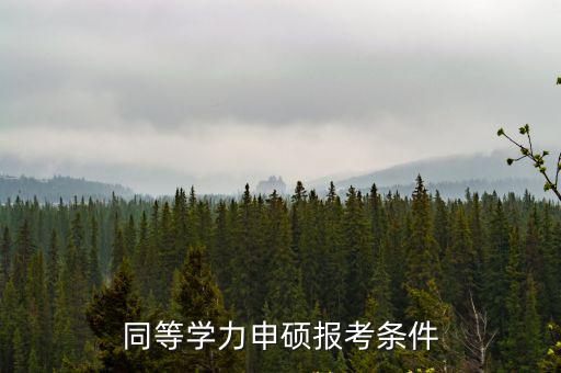 同等學力申請碩士，同等學力申碩報考條件