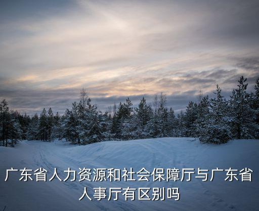 廣東省人力資源和社會保障廳與廣東省人事廳有區別嗎