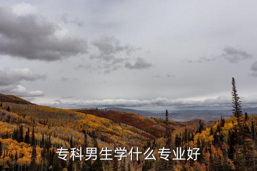 專科男生學什么專業好