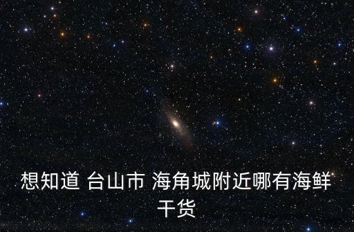 想知道 臺山市 海角城附近哪有海鮮干貨