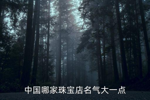 中國哪家珠寶店名氣大一點