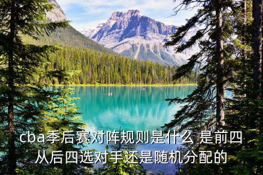 cba季后賽對陣規則是什么 是前四從后四選對手還是隨機分配的