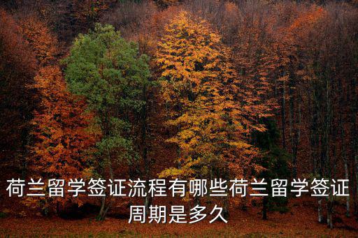 荷蘭留學(xué)簽證流程有哪些荷蘭留學(xué)簽證周期是多久