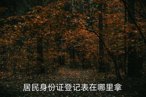 居民身份證申領登記表，居民身份證登記表在哪里拿
