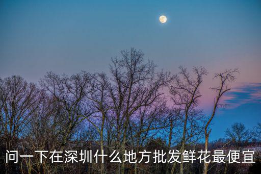問一下在深圳什么地方批發鮮花最便宜