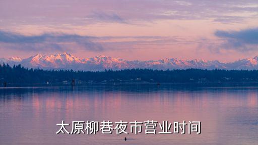 柳巷，太原柳巷夜市營業時間
