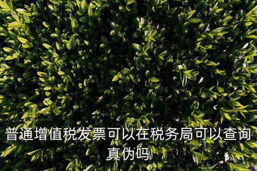 普通發票查詢，普通增值稅發票可以在稅務局可以查詢真偽嗎