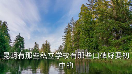 昆明有那些私立學校有那些口碑好要初中的