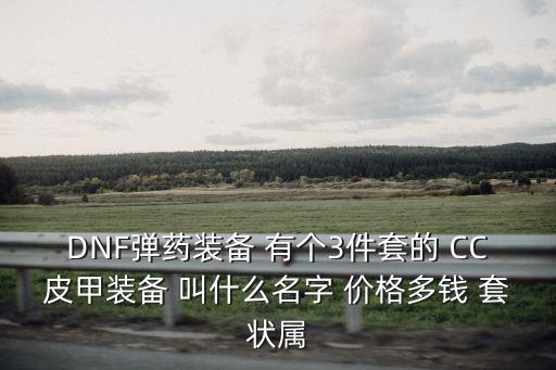 DNF彈藥裝備 有個3件套的 CC皮甲裝備 叫什么名字 價(jià)格多錢 套狀屬
