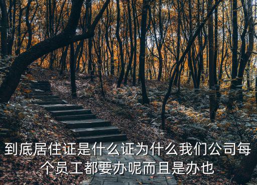 到底居住證是什么證為什么我們公司每個員工都要辦呢而且是辦也
