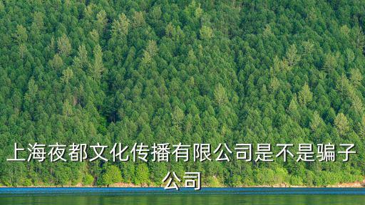 上海夜都文化傳播有限公司是不是騙子公司