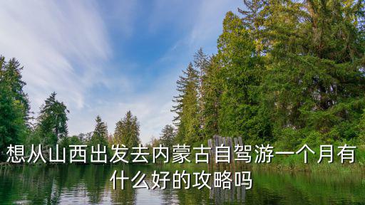 想從山西出發(fā)去內蒙古自駕游一個月有什么好的攻略嗎