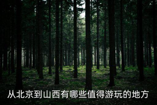 從北京到山西有哪些值得游玩的地方