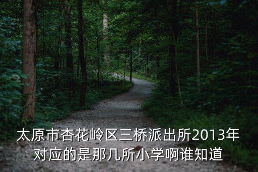 杏花嶺小學，太原市杏花嶺區三橋派出所2013年對應的是那幾所小學啊誰知道