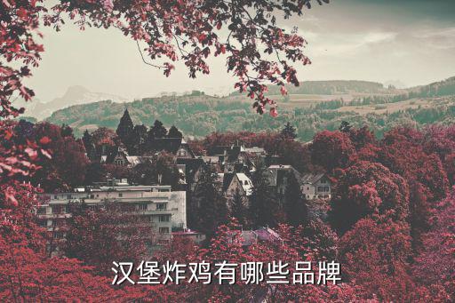 漢堡炸雞有哪些品牌