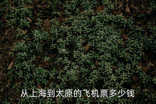 從上海到太原的飛機票多少錢