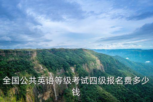 全國公共英語等級考試四級報名費多少錢