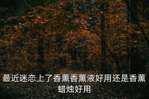 最近迷戀上了香薰香薰液好用還是香薰蠟燭好用
