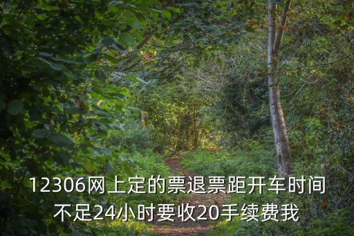 12306網(wǎng)上定的票退票距開車時間不足24小時要收20手續(xù)費(fèi)我