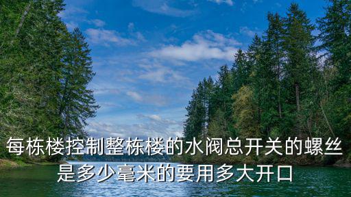 隷嬢管理棟，每棟樓控制整棟樓的水閥總開關的螺絲是多少毫米的要用多大開口