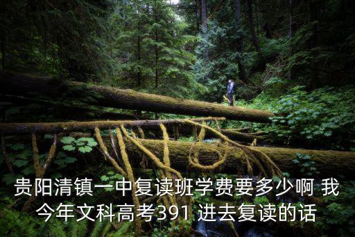 貴陽清鎮一中復讀班學費要多少啊 我今年文科高考391 進去復讀的話