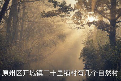 二十里鋪，原州區開城鎮二十里鋪村有幾個自然村
