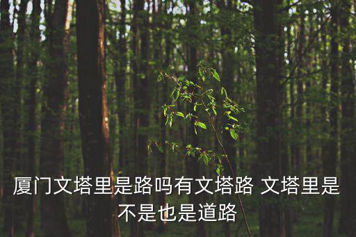 廈門文塔里是路嗎有文塔路 文塔里是不是也是道路