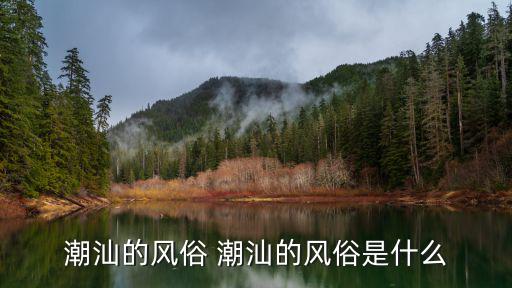潮汕的風俗 潮汕的風俗是什么