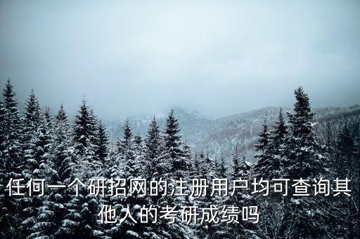 任何一個研招網的注冊用戶均可查詢其他人的考研成績嗎