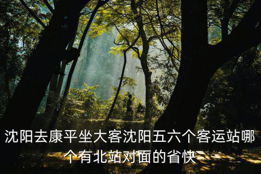 沈陽去康平坐大客沈陽五六個客運站哪個有北站對面的省快