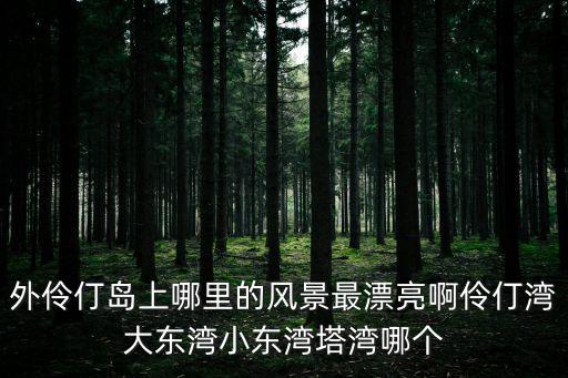 外伶仃島兩日游攻略，外伶仃島好玩嗎