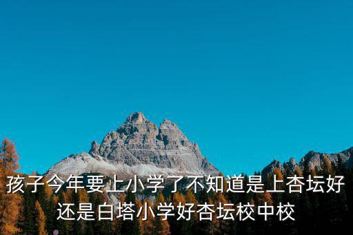 孩子今年要上小學(xué)了不知道是上杏壇好還是白塔小學(xué)好杏壇校中校