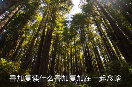 香加復讀什么香加復加在一起念啥