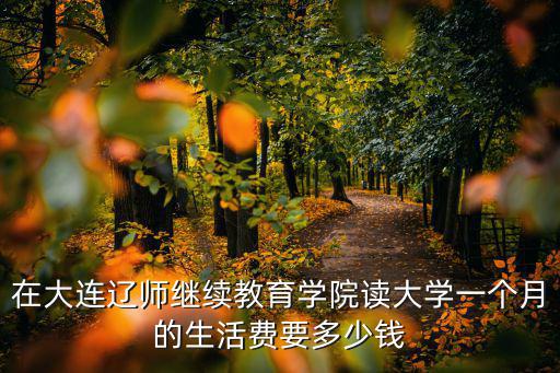 在大連遼師繼續教育學院讀大學一個月的生活費要多少錢