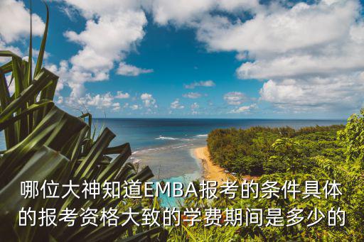 哪位大神知道EMBA報考的條件具體的報考資格大致的學費期間是多少的