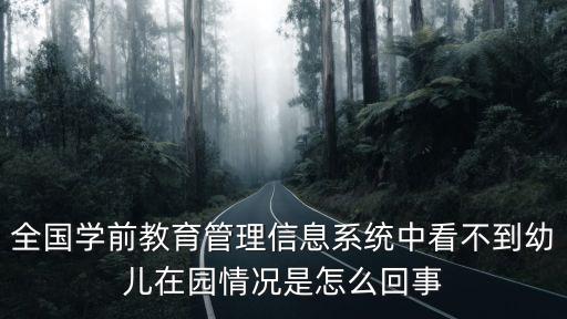 全國學前教育管理信息系統(tǒng)中看不到幼兒在園情況是怎么回事